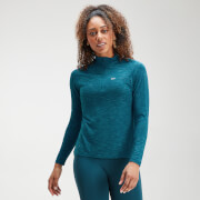 Haut à fermeture éclair ¼ MP Performance pour femmes – Bleu sarcelle - XS