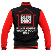 Veste Teddy Run's House World Tour 1988 - Rouge/Noir - Unisexe - S