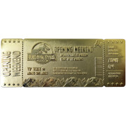 Jurassic Park 24K Ticket Plaqué Or - Édition limitée