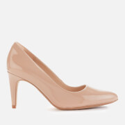 Image of Clarks Women's Laina Rae  Patent Leather Court Shoes - Praline - UK