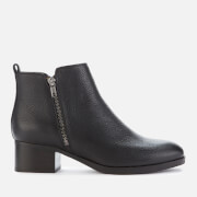 Image of Clarks Women's Mila Sky Leather Heeled Ankle Boots - Black - UK