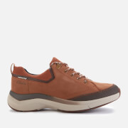 Image of Clarks Men's Wave2.0 Vibe Nubuck Trainers - Tan - UK 8