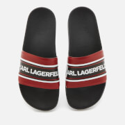 Image of Karl Lagerfeld Men's Kondo Contrast Slide Sandals - Red - UK 7