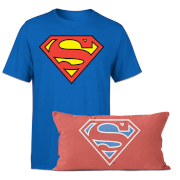 Image of Superman T-Shirt And Cushion Bundle - Men's - L