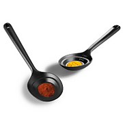 Image of Quirky Portion Mixing and Measurement Baking Spoon - Black (Pack of 2)