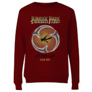 Image of Jurassic Park Life Finds A Way Tour Women's Sweatshirt - Burgundy - XS