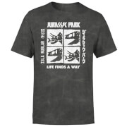T-shirt Jurassic Park The Faces - Noir délavé - Unisexe - S