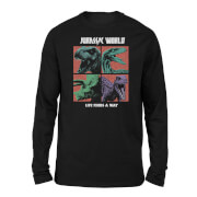 T-shirt Jurassic Park World Four Colour Faces Long Sleeved - Noir - Unisexe - S