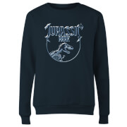 Image of Jurassic Park Logo Metal Women's Sweatshirt - Navy - XS