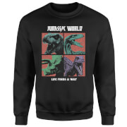 Sweat-shirt Jurassic Park World Four Colour Faces - Noir - S