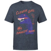 T-shirt Jurassic Park Life Finds A Way Raptor - Bleu Marine délavé - Unisexe - S