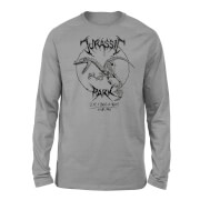 T-shirt Jurassic Park Raptor Drawn Long Sleeved - Gris - Unisexe - S