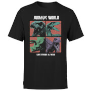T-shirt Jurassic Park World Four Colour Faces - Noir - Homme - XS - Noir