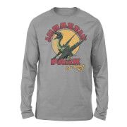 T-shirt Jurassic Park Winged Threat Long Sleeved - Gris - Unisexe - S