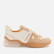 Image of Coach Women's Citysole Leather/Terrycloth Running Style Trainers - Chalk/Tumeric - UK