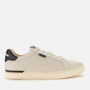 Image of Coach Men's Lowline Leather Cupsole Trainers - Chalk/Black - UK 10