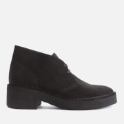 Image of Clarks Originals Women's Arisa Desert Suede Heeled Boots - Black - UK