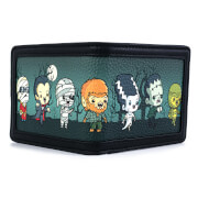 Image of Loungefly Universal Monsters Chibi Aop Bi-Fold Wallet