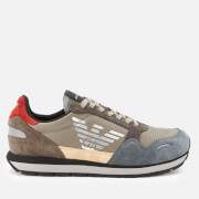 Image of Emporio Armani Men's Logo Running Style Trainers - Beige - UK 8