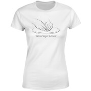 Image of Nice Finger Action Women's T-Shirt - White - 3XL - White
