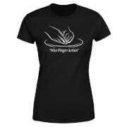 Image of Nice Finger Action Women's T-Shirt - Black - 3XL - Black