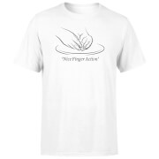 Image of Nice Finger Action Men's T-Shirt - White - 3XL - White