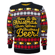 Image of Novelty Christmas Beer Jumper - Black - XS