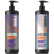 

Fudge Professional Clean Blonde Damage Rewind Violet-Toning Shampoo and Conditioner Bundle 1L