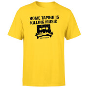 Home Taping Is Killing Music Black Men's T-Shirt - Yellow - XS - Citron