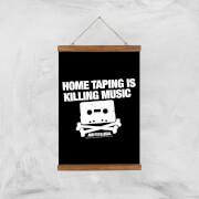 Home Taping Is Killing Music Giclee Art Print - A3 - Wooden Hanger