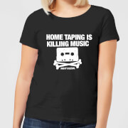 Home Taping Is Killing Music White Women's T-Shirt - Black - S - Noir