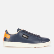 Image of Superdry Men's Vintage Tennis Trainers - Navy/Orange - UK 7