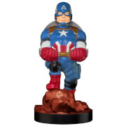 Figurine Cable Guys Figurine Support Chargeur Smartphone et Manette Marvel Captain America Gameverse