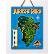 Image of Doctor Collector Jurassic Park Nublar Island Map WoodArts 3D