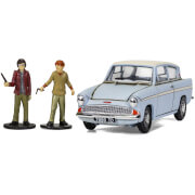 Harry Potter Enchanted Ford Anglia w/Harry and Ron figures Model Set - Scale 1:43