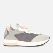 Image of Ash Women's Tiger Suede/Nylon Running Style Trainers - Light Grey/White/Nude - UK