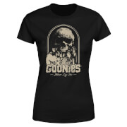 Image of The Goonies Never Say Die Retro Women's T-Shirt - Black - XS - White