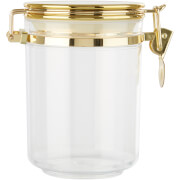 Image of Gozo Transparent Canister - Gold Finish Lid - Medium
