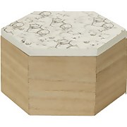 Image of Mimo Hexagon Trinket Box - White Faux Marble