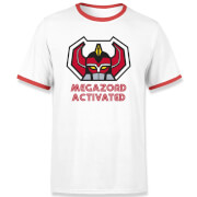 Image of Power Rangers Megazord Activated Unisex T-Shirt - White / Red Ringer - XS - White
