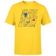 Image of Power Rangers Goldar Text Men's T-Shirt - Yellow - XS - Yellow