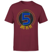 Image of Power Rangers Alpha-5 Logo Men's T-Shirt - Burgundy - XS - Burgundy