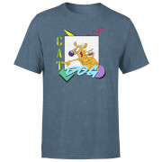 Image of CatDog 90s Style Men's T-Shirt - Navy Acid Wash - XS - Navy Acid Wash