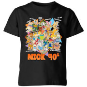 Image of Nickelodeon Nostalgia Kids' T-Shirt - Black - 3-4 Years - Black