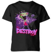 Image of Invader Zim I'll Destroy You Kids' T-Shirt - Black - 3-4 Years - Black