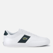 Image of Lacoste Men's Court-Master 0120 1 Leather Vulcanised Trainers - White/Dark Green - UK 9