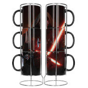 Image of Star Wars Stackable Ceramic Mugs 3pk Kylo Lightsaber E7