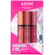 NYX Professional Makeup Diamonds and Ice Please Butter Gloss Lip Gloss Trio Pink Nudes 01
