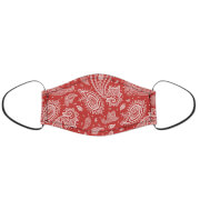 Red Paisley Face Mask - L