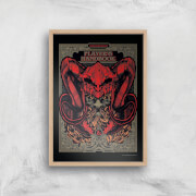 Dungeons & Dragons  Dungeons & Dragons Players Handbook Giclee Art Print | A4 | Wooden Frame